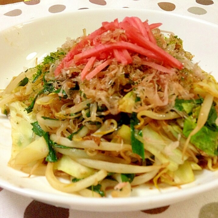 【ダイエットメニュー】 白滝のピリ辛焼きそば